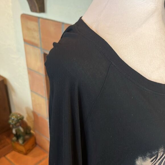 Bird & Vine Black and Tan Zebra Print Long Sleeved Tee, size S - Picture 5 of 8